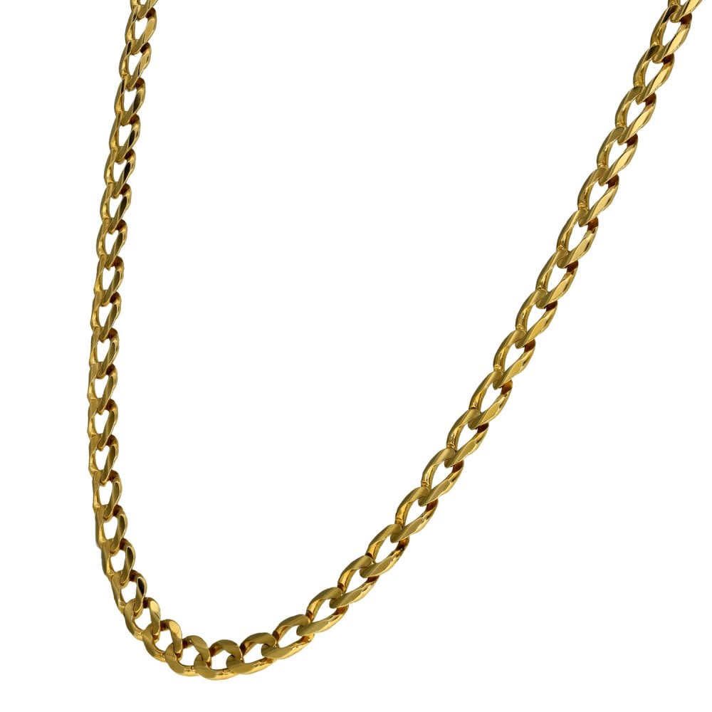 Ladies 9ct Yellow Gold Curb Chain - 20" - 14.0g