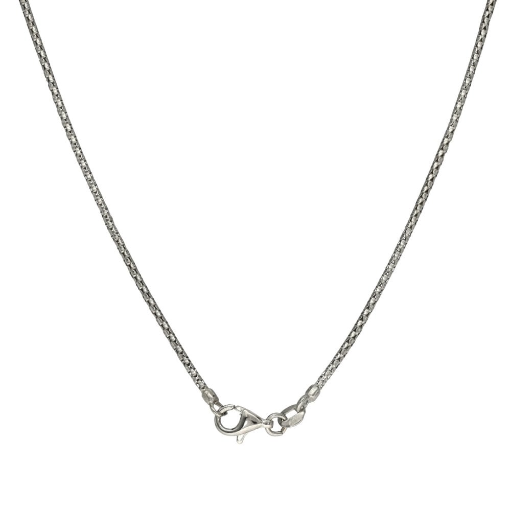 9ct White Gold Diamond Pendant & Necklace - 18" - 0.57ct