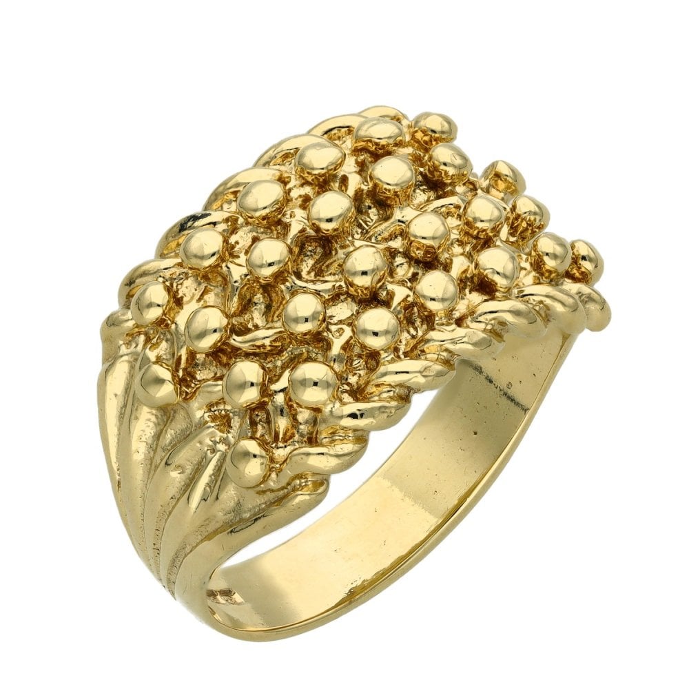 Gents 9ct Yellow Gold Keeper Ring - Size U½