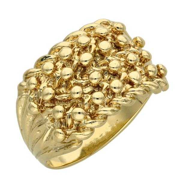 Gents 9ct Yellow Gold Keeper Ring - Size U½