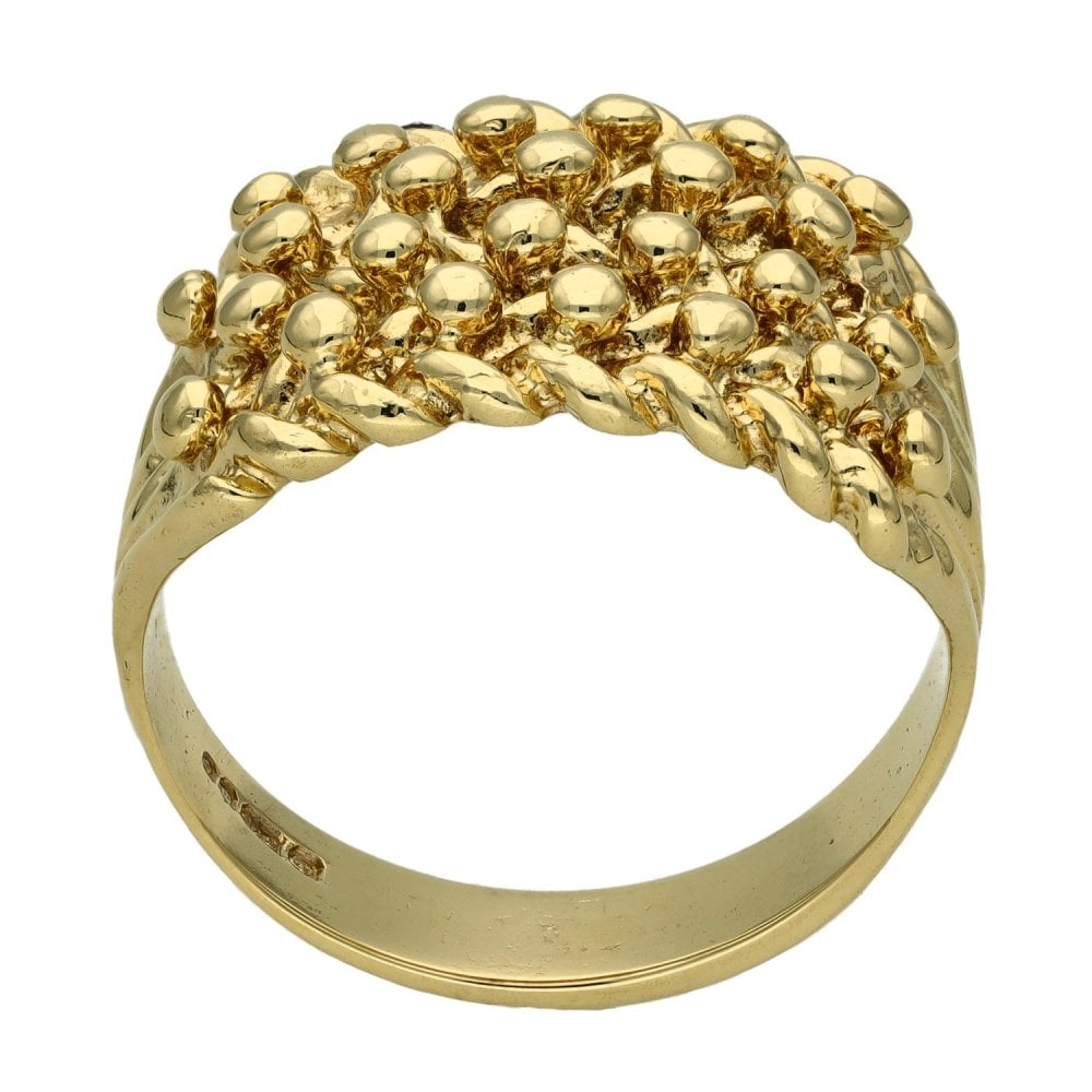 Gents 9ct Yellow Gold Keeper Ring - Size U½