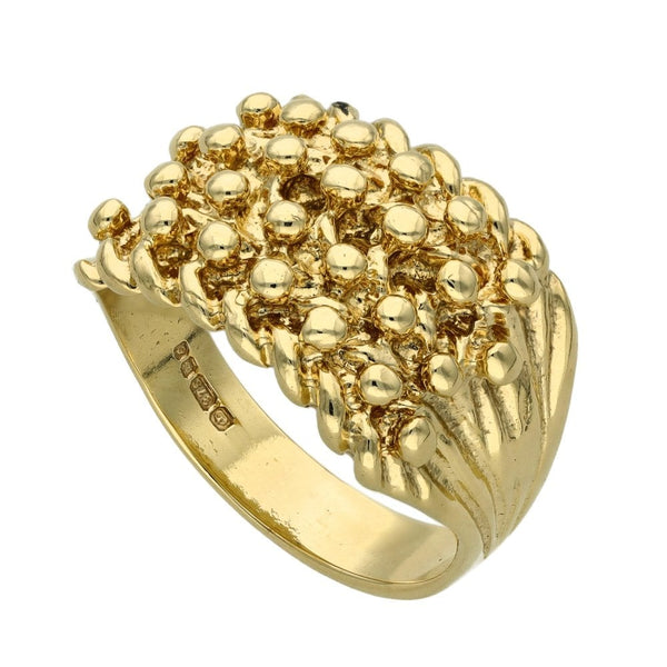 Gents 9ct Yellow Gold Keeper Ring - Size U½