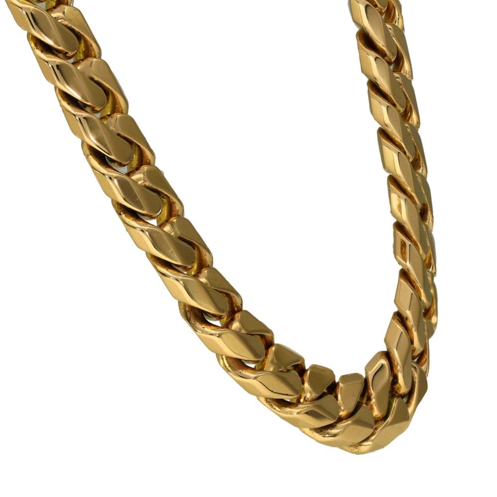Gents 9ct Yellow Gold 22" Heavy Curb Chain - 230.9g