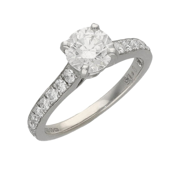 Ladies 18ct White Gold Diamond Engagement Ring -  1.57ct