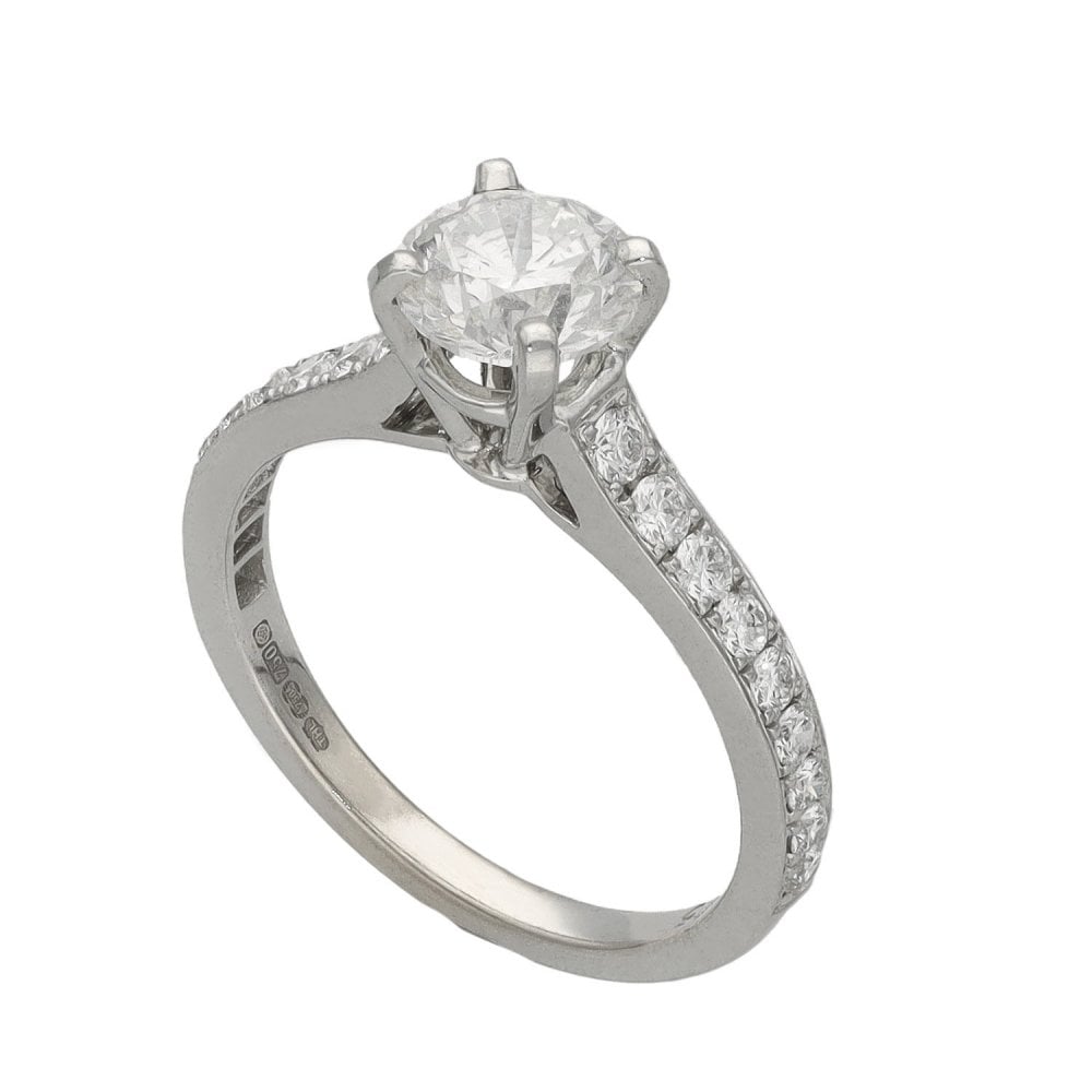 Ladies 18ct White Gold Diamond Engagement Ring -  1.57ct