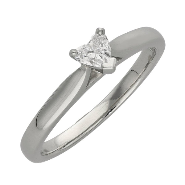 Platinum Heart Cut Diamond Ring - 0.21ct