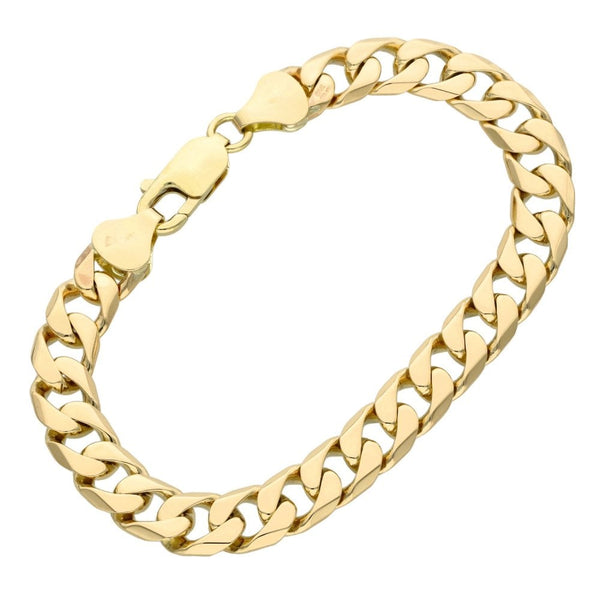 Ladies 9ct Yellow Gold 7.5" Curb Bracelet - 24.2g