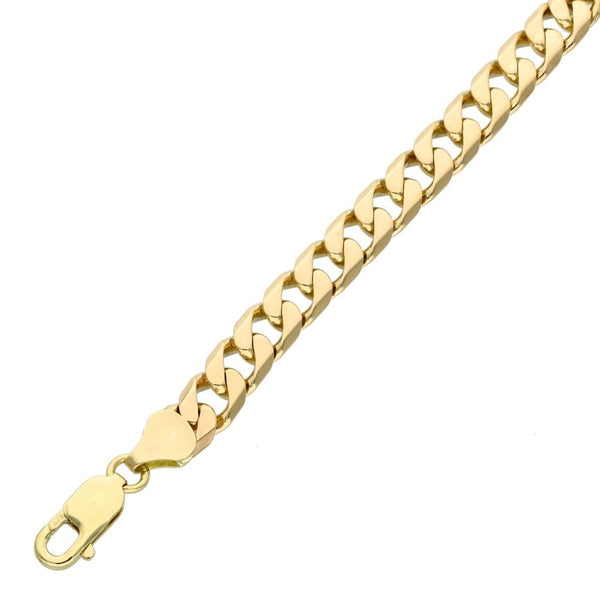 Ladies 9ct Yellow Gold 7.5" Curb Bracelet - 24.2g