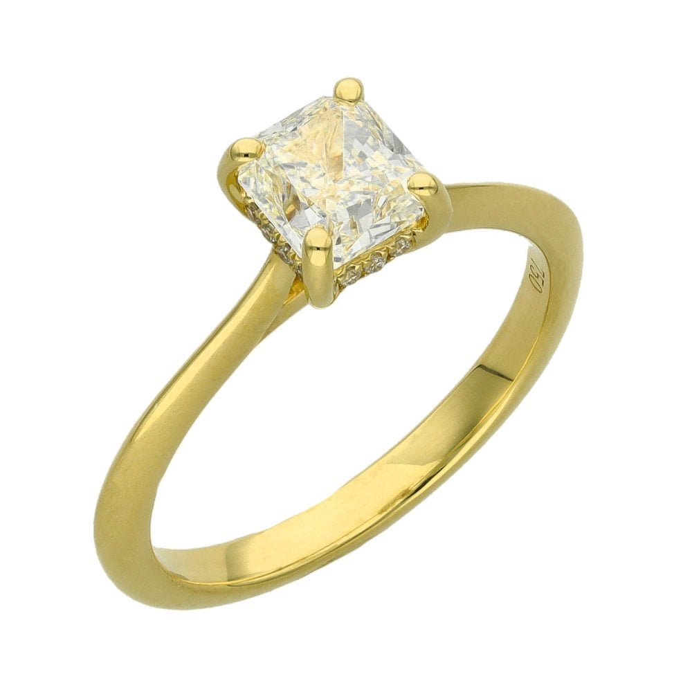 Ladies 18ct Yellow Gold Certified Diamond Ring - G/ VVS2