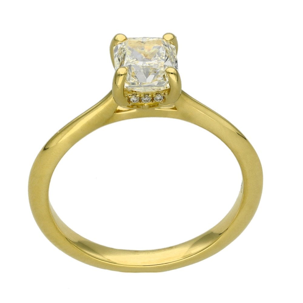 Ladies 18ct Yellow Gold Certified Diamond Ring - G/ VVS2