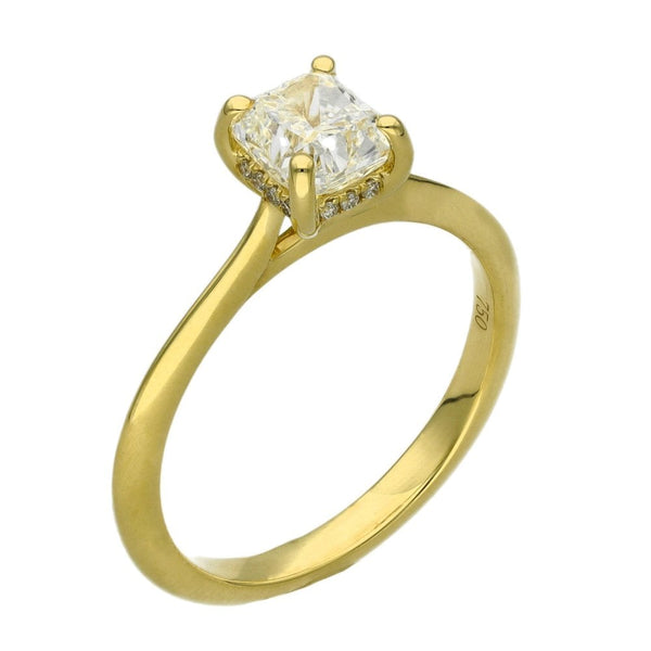 Ladies 18ct Yellow Gold Certified Diamond Ring - G/ VVS2
