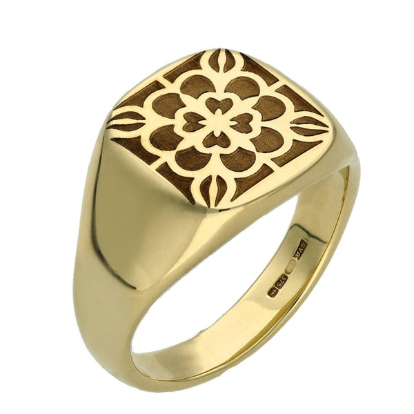 9ct Yellow Gold Signet Ring - Size W - 12.7g