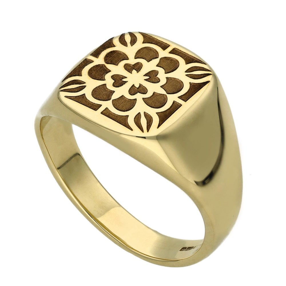 9ct Yellow Gold Signet Ring - Size W - 12.7g