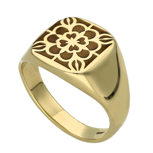 9ct Yellow Gold Signet Ring - Size W - 12.7g
