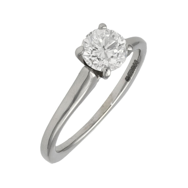 Ladies 9ct White Gold 0.78ct Diamond Solitaire Engagement Ring