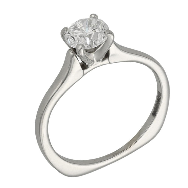 Ladies 9ct White Gold 0.78ct Diamond Solitaire Engagement Ring