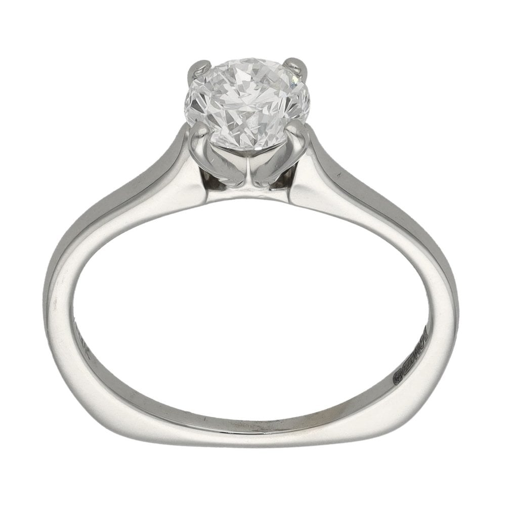 Ladies 9ct White Gold 0.78ct Diamond Solitaire Engagement Ring