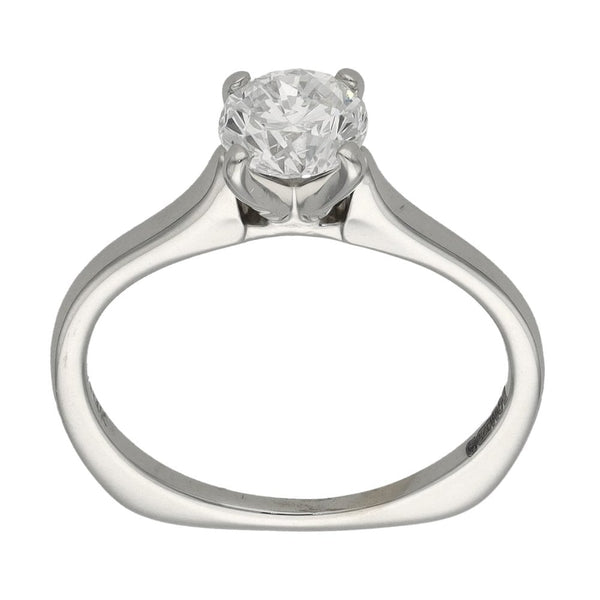 Ladies 9ct White Gold 0.78ct Diamond Solitaire Engagement Ring