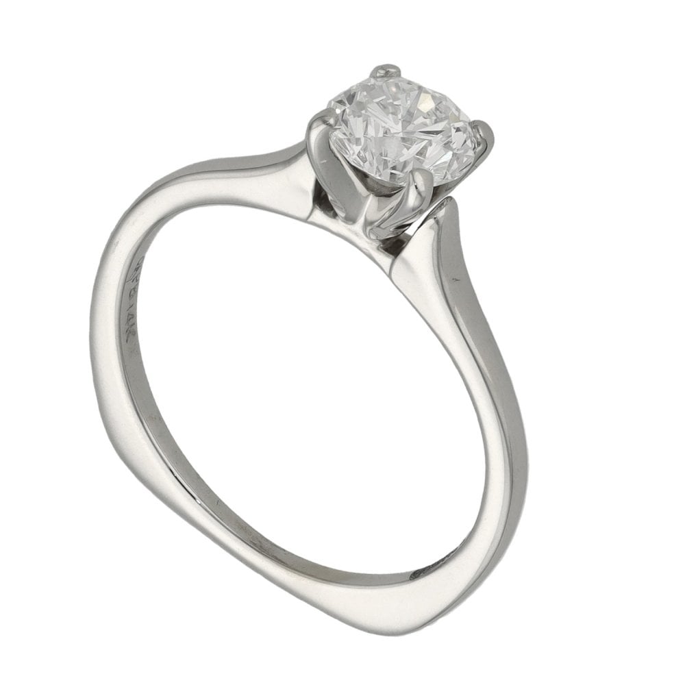 Ladies 9ct White Gold 0.78ct Diamond Solitaire Engagement Ring