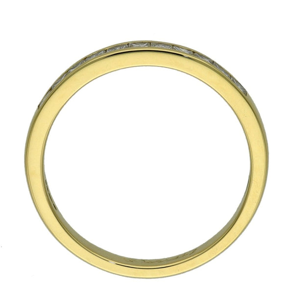 Ladies 18ct Yellow Gold Half Eternity Diamond Set Ring - 0.33ct
