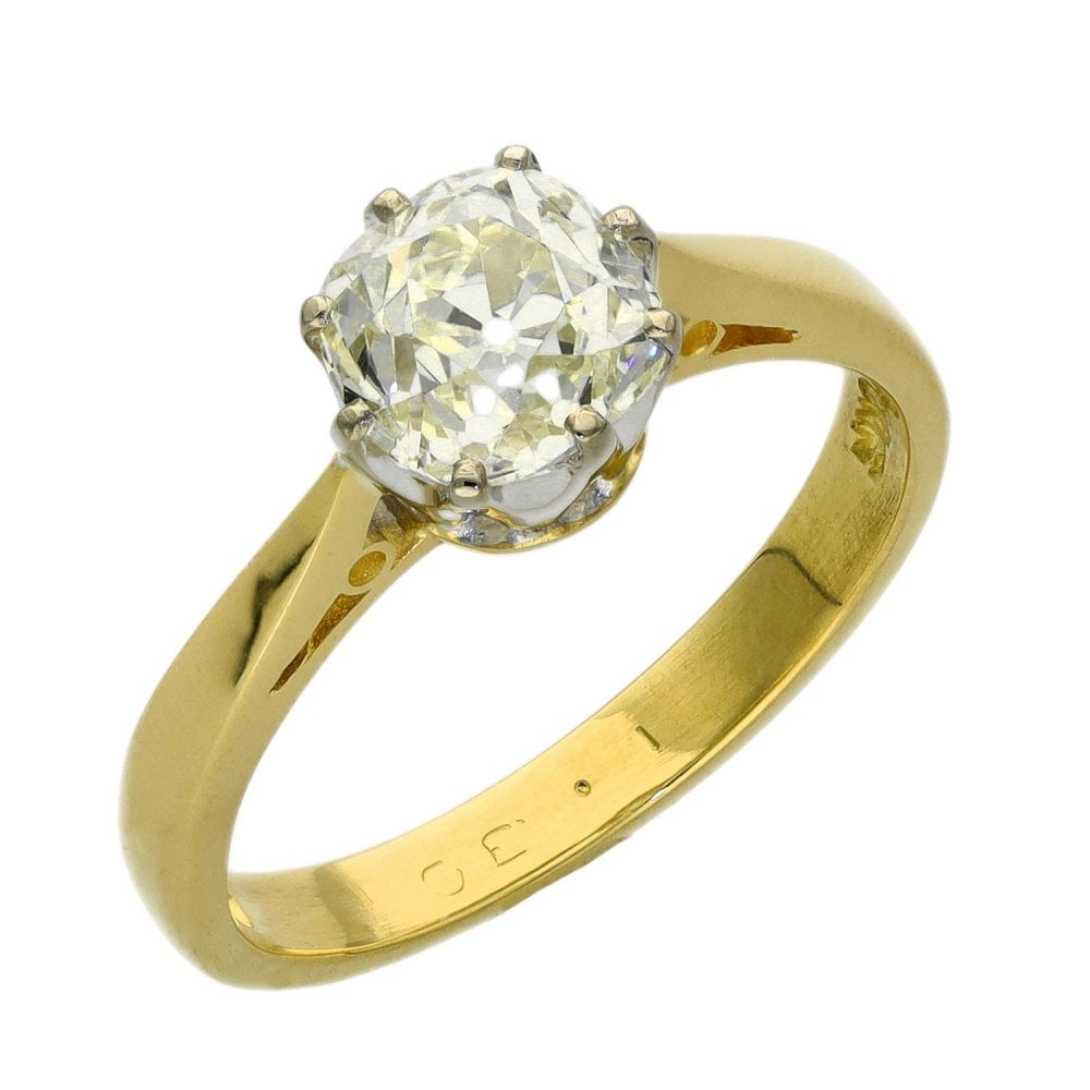 Ladies 18ct Yellow Gold Diamond Engagement Ring - 1.30ct