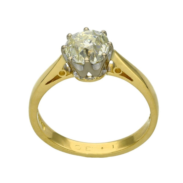 Ladies 18ct Yellow Gold Diamond Engagement Ring - 1.30ct