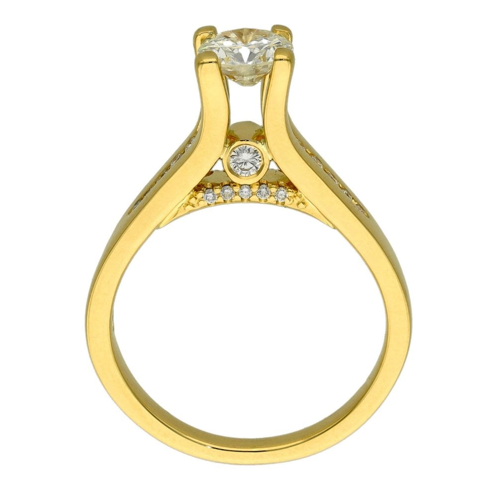 Ladies 18ct Yellow Gold Diamond Engagement Ring - 0.75ct