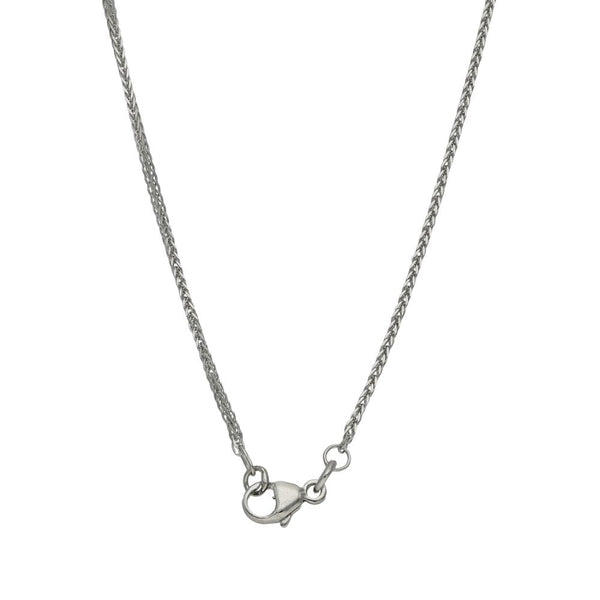 Ladies 18ct White Gold Diamond Cluster Pendant & 18" Chain