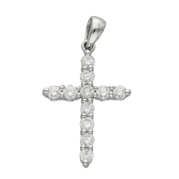 Ladies Platinum 0.33ct Diamond Cross Pendant