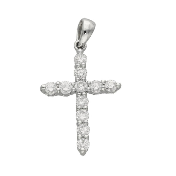 Ladies Platinum 0.33ct Diamond Cross Pendant