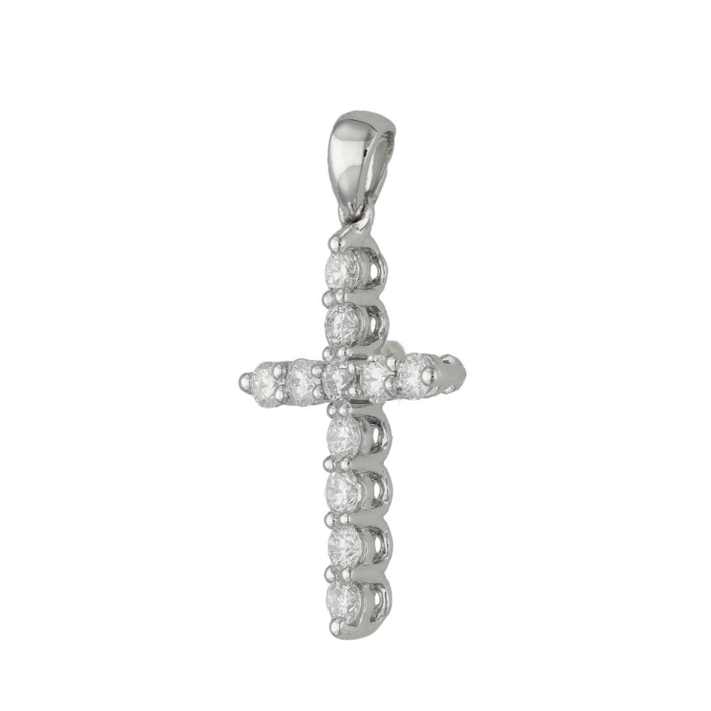 Ladies Platinum 0.33ct Diamond Cross Pendant
