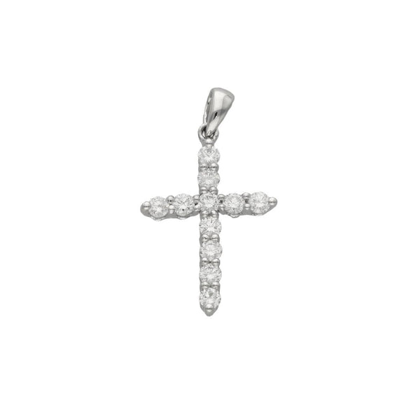 Ladies Platinum 0.33ct Diamond Cross Pendant
