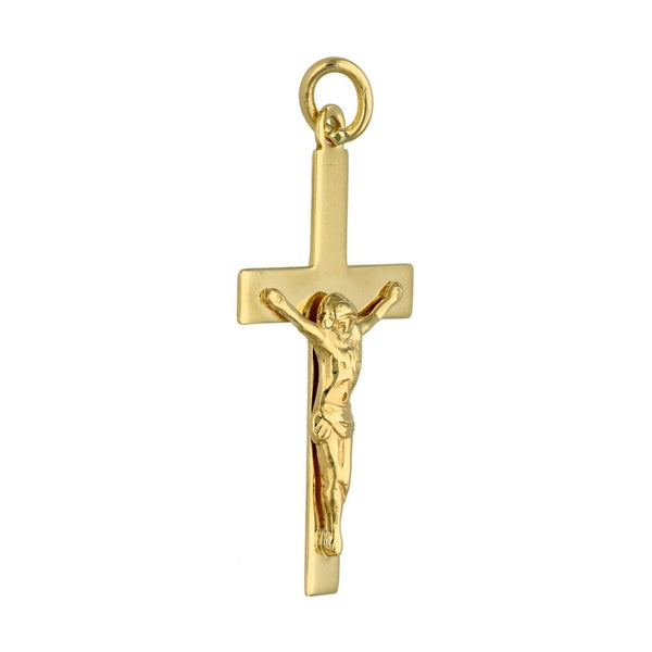 9ct Yellow Gold Crucifix Pendant - 1.3g