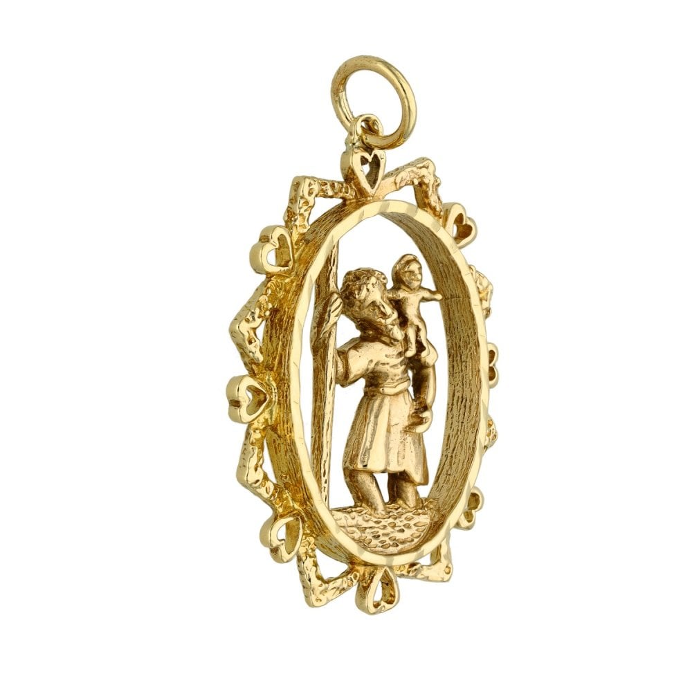 9ct Yellow Gold St. Christopher Pendant - 6.1g