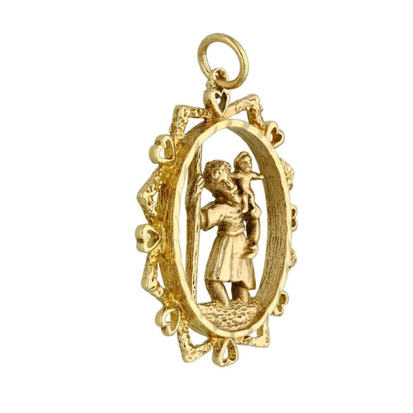 9ct Yellow Gold St. Christopher Pendant - 6.1g