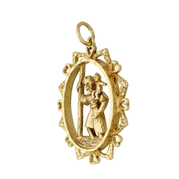9ct Yellow Gold St. Christopher Pendant - 6.1g