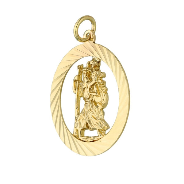 9ct Yellow Gold St. Christopher Pendant - 2.8g