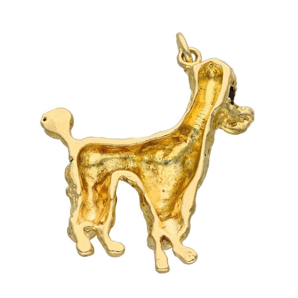 9ct Yellow Gold Poodle Pendant - 5.0g