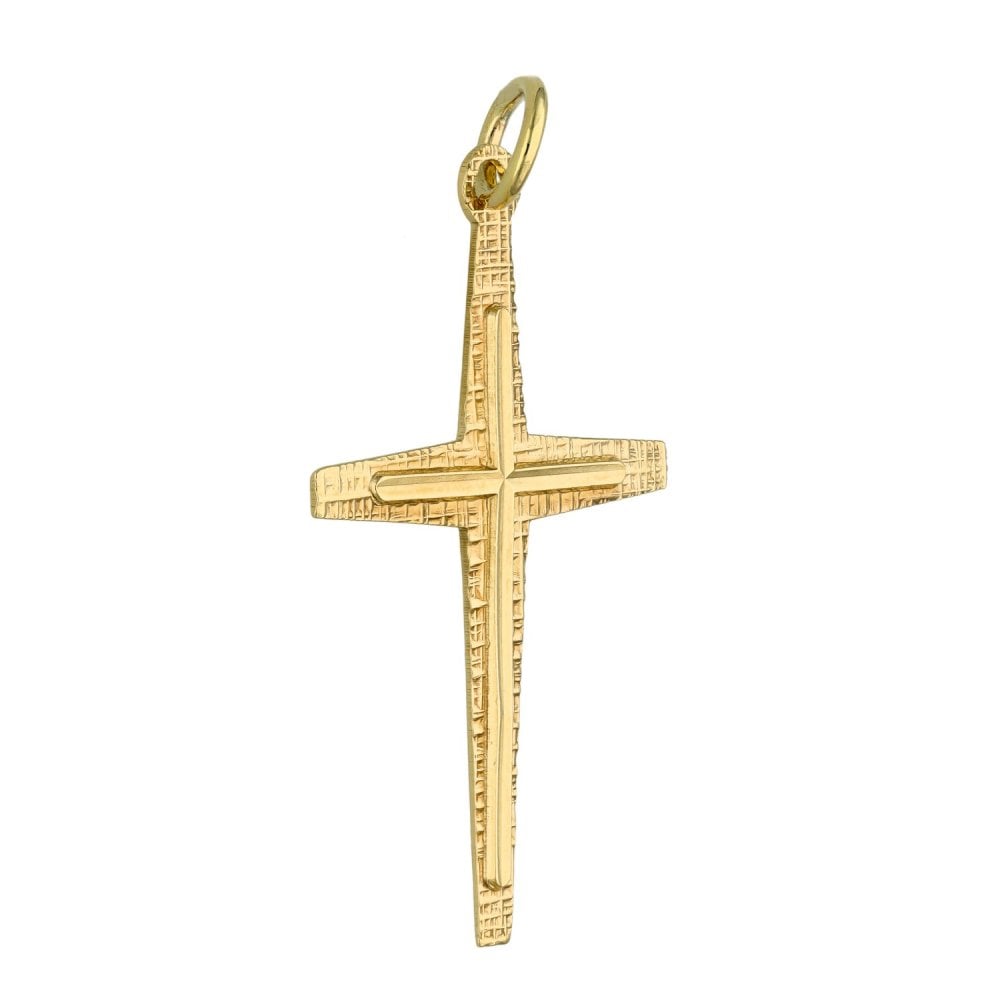 9ct Yellow Gold Cross Pendant - 1.2g