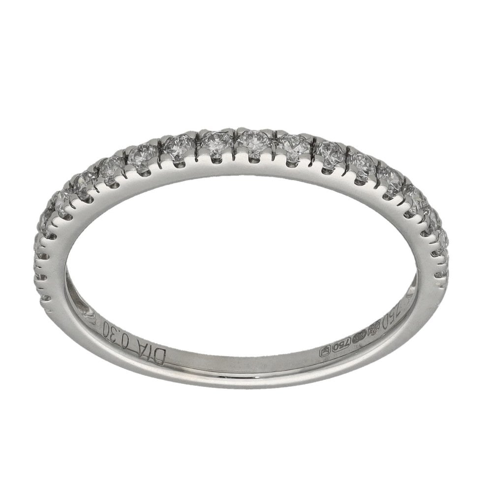 Ladies 18ct White Gold 0.30ct Diamond Set Eternity Ring