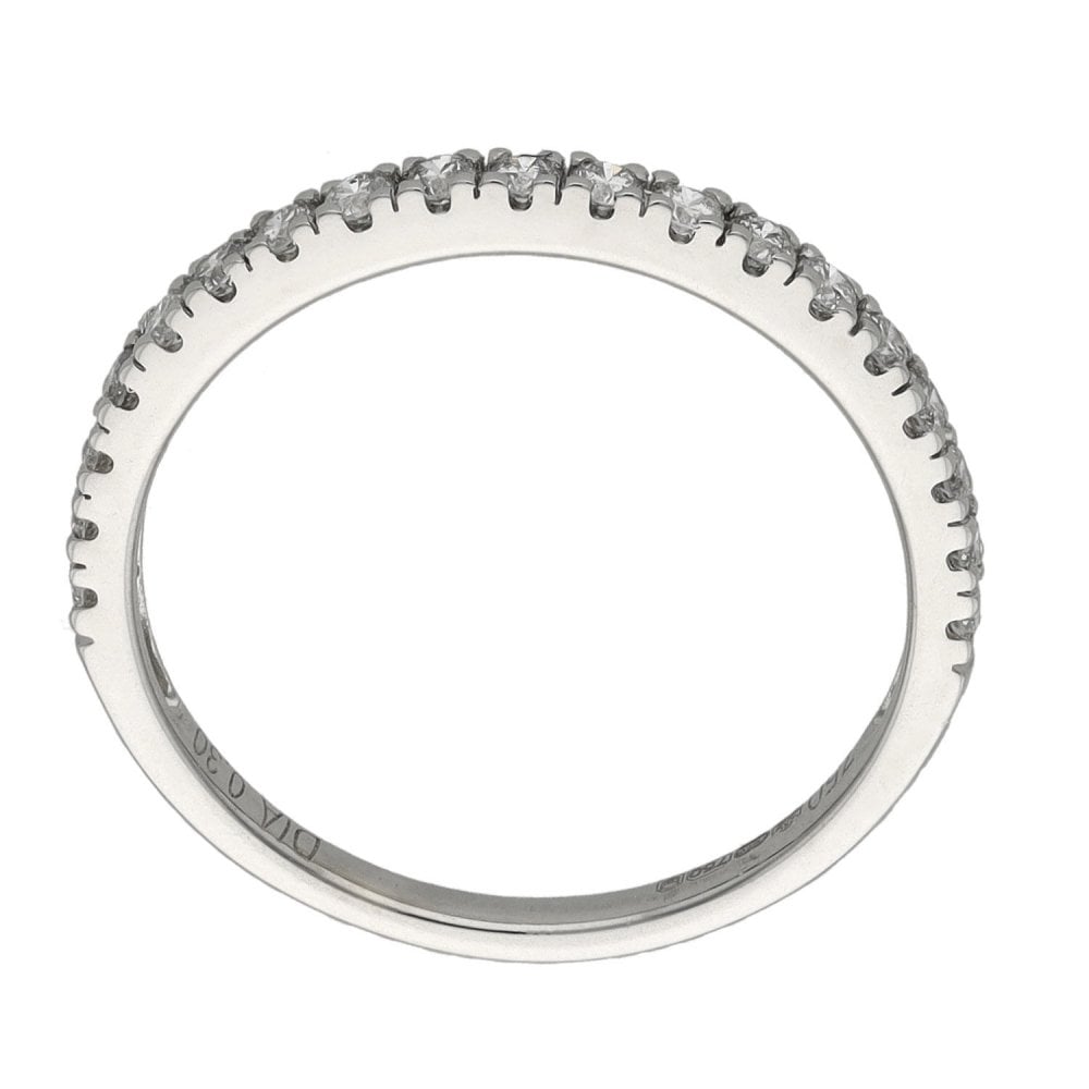 Ladies 18ct White Gold 0.30ct Diamond Set Eternity Ring