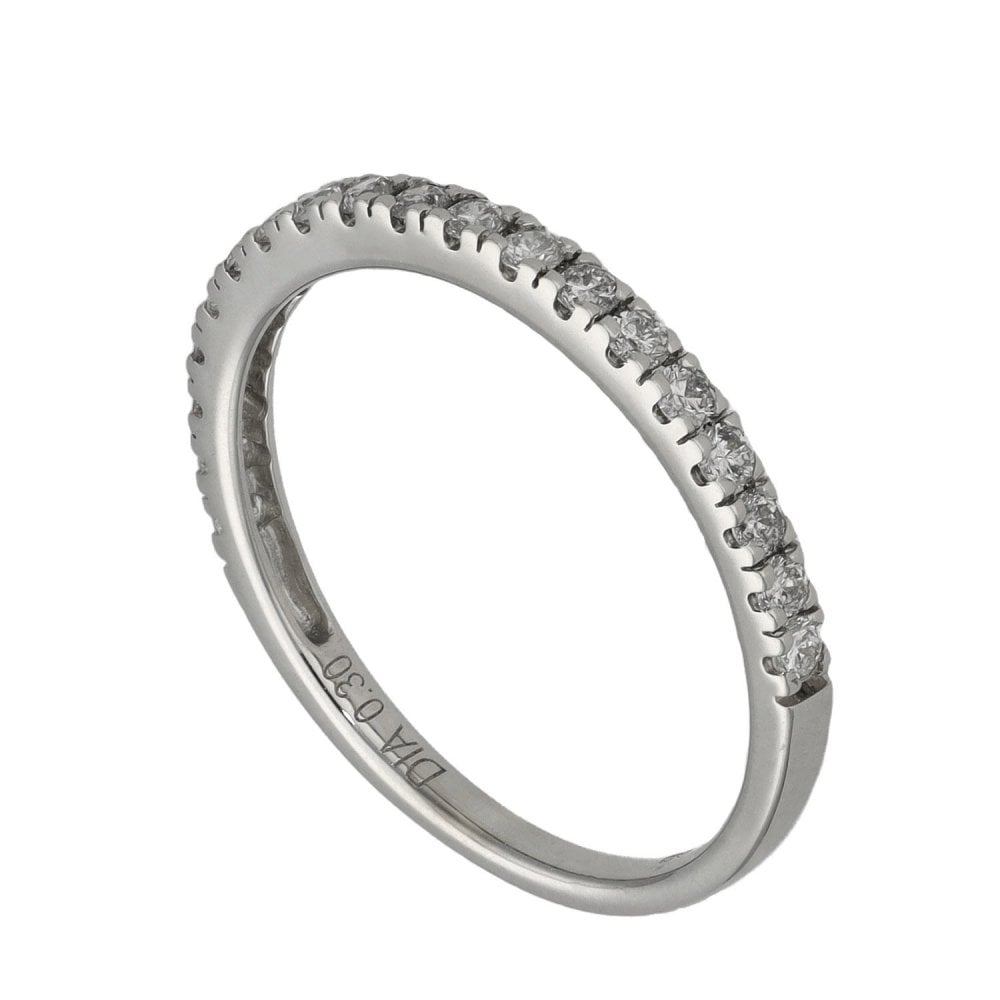 Ladies 18ct White Gold 0.30ct Diamond Set Eternity Ring