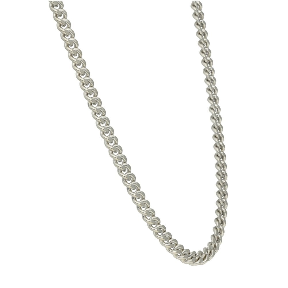 9ct White Gold 24" Curb Chain - 34.8g