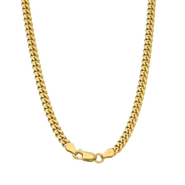 9ct Yellow Gold Fancy Cross & 26" Curb Chain - 54.5g