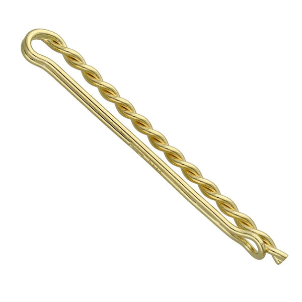 9ct Gold Twisted Tie Slide - 2.8g