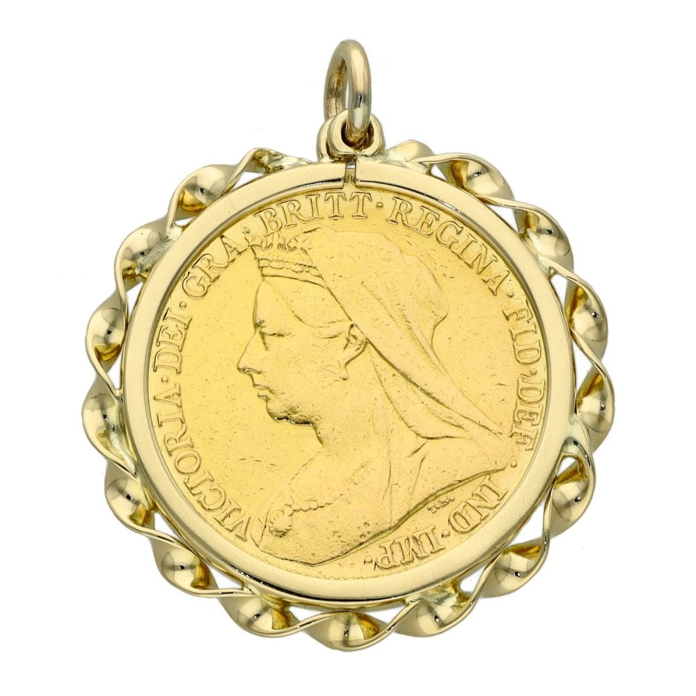 1900 Gold Half Sovereign Pendant - 5.2g