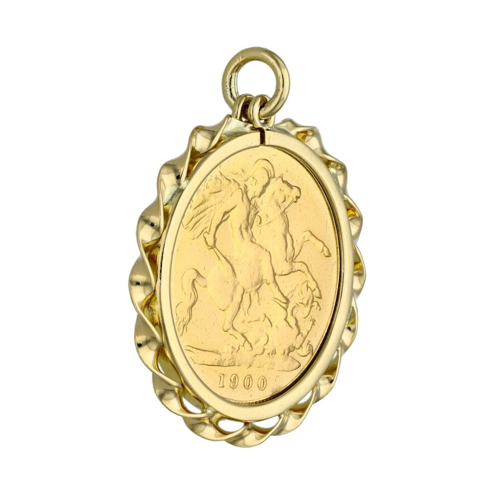 1900 Gold Half Sovereign Pendant - 5.2g