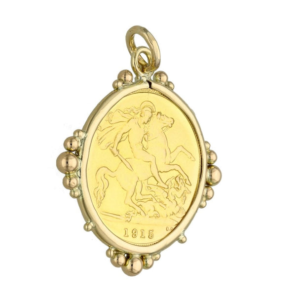 1915 Gold Half Sovereign Pendant - 5.0g