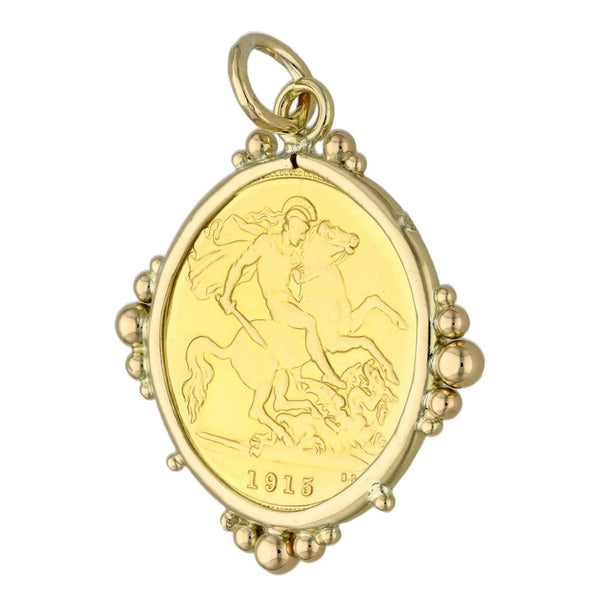 1915 Gold Half Sovereign Pendant - 5.0g
