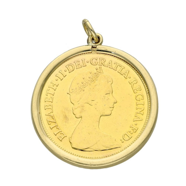 Gold 1982 Half Sovereign Pendant - 4.7g